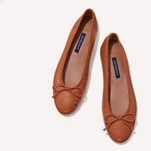 Margaux NY Demi Flats 40.5M  in Saddle Nappa Leather